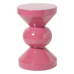 Bijzettafel diabolo - roze - ø33x50 cm