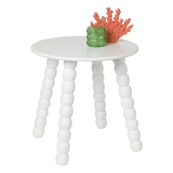 Bijzettafel Julia - wit - ø40x40 cm