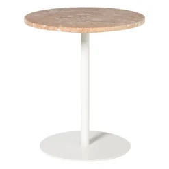 Bijzettafel Kanton marmer - roze - ø40x45 cm