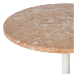 Bijzettafel Kanton marmer - roze - ø40x45 cm