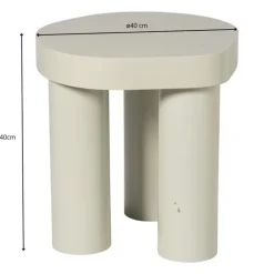 Bijzettafel Karlstad klein - ø40x40 cm - grijs