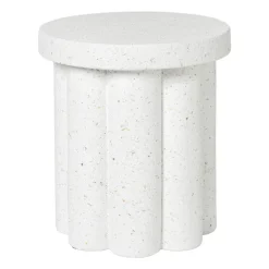 Bijzettafel Malmo - wit - ø40x45 cm