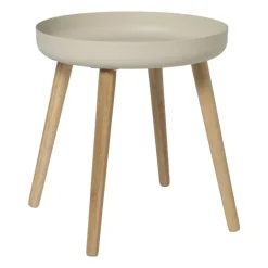 Bijzettafel Nordic - wit/naturel - ø40x43 cm