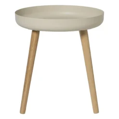 Bijzettafel Nordic - wit/naturel - ø40x43 cm