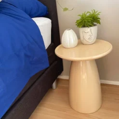 Bijzettafel Paris - beige - ø36x46 cm