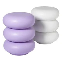 Bijzettafel pop-art bubbles - lila - ø40x50 cm