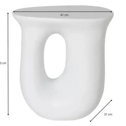 Bijzettafel pop-art eye - wit - 45x41x31 cm