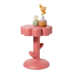 Bijzettafel pop-art flower - oranje - ø45x59 cm