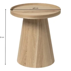 Bijzettafel Rondo groot - naturel - ø45x50 cm