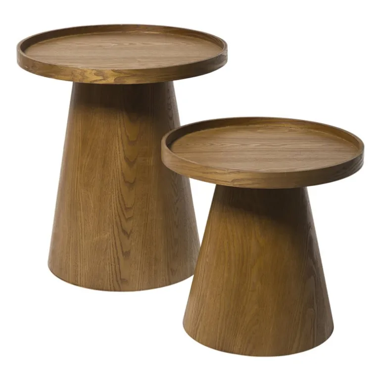 Bijzettafel Rondo klein - bruin - ø38.5x38 cm