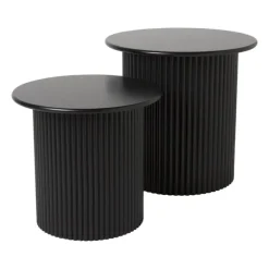 Bijzettafels Oslo - zwart - set van 2