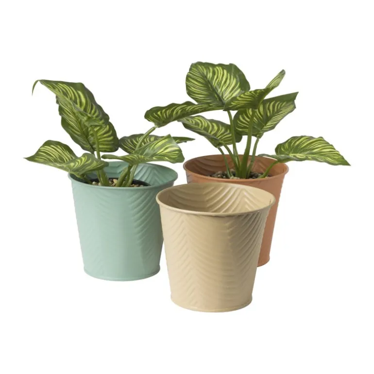 Bloempot patroon maat S - ø12x13 cm - groen