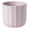 Bloempot streep - roze - ø13.5x12.6 cm