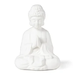 Boeddha porselein - wit - 14.2x11.2x19 cm