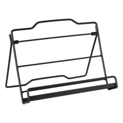 Boekenstandaard ijzer - zwart - 22x13x16.5 cm