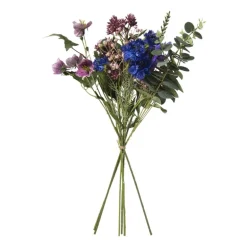 Boeket kunstbloemen - paars - 60 cm