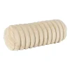 Bolster kussen rib - beige - ø15x45 cm
