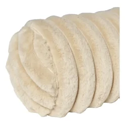 Bolster kussen rib - beige - ø15x45 cm