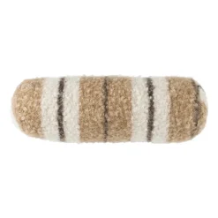 Bolster kussen ruit - bruin - ø15x42 cm