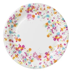 Bord Confetti - set van 8 - ø23 cm