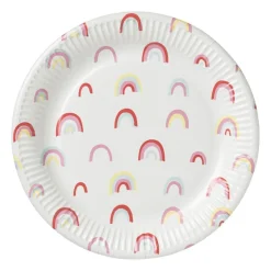 Bord Rainbow - set van 8 - ø23 cm