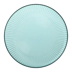 Bord streep - blauw - ø22x1.5 cm