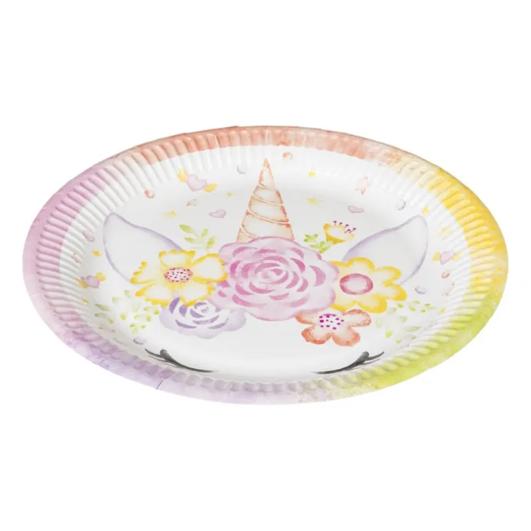 Bord Unicorn - set van 8 - ø23 cm