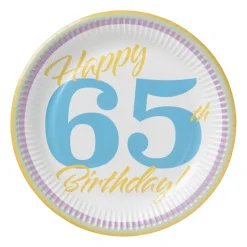 Borden 65 jaar - 8 stuks