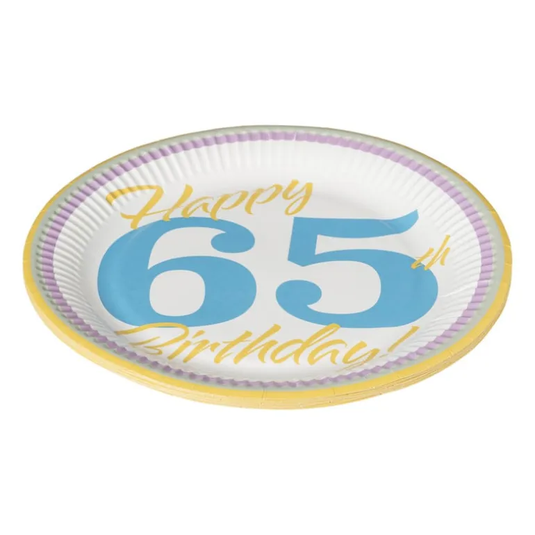 Borden 65 jaar - 8 stuks