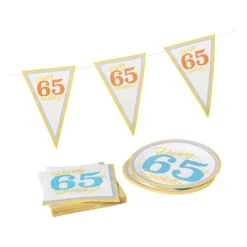 Borden 65 jaar - 8 stuks