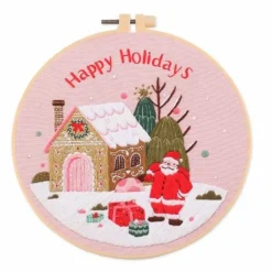 Borduursetje kerstman - ø18 cm