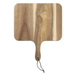 Borrelplank acacia met handvat - 34x29 cm