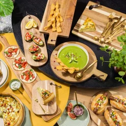 Borrelplank Acacia rond - 38x30x1,9 cm