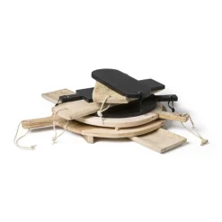 Borrelplankje acacia ovaal zwart- 42x15 cm