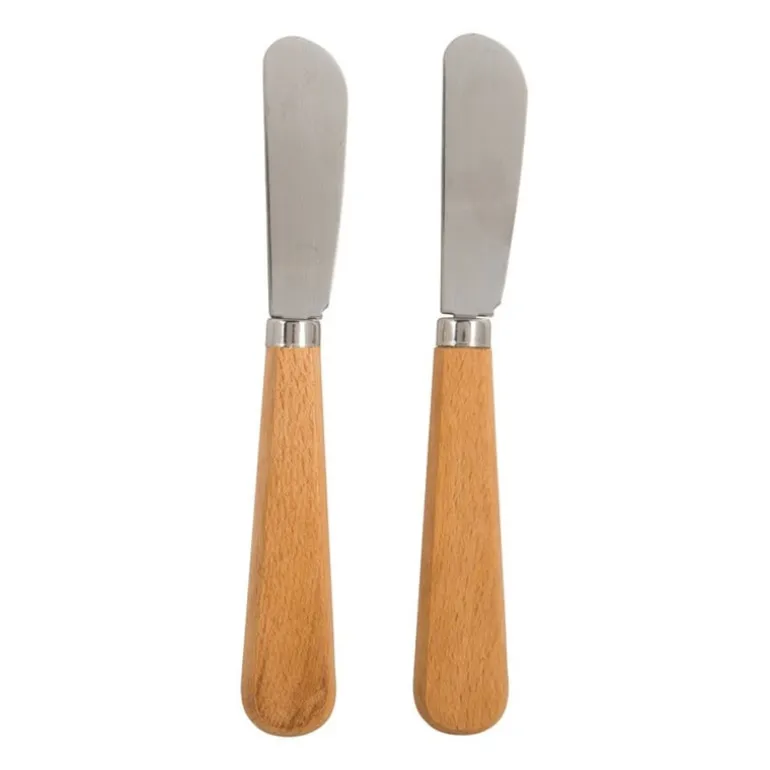 Botermesje hout - set van 2