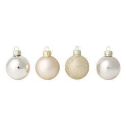 Box met kerstballen - goudkleurig - ø4 cm - set van 16