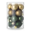 Box met kerstballen - groen - ø4cm - set van 16