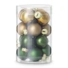 Box met kerstballen - groen - ø2.5 cm - set van 16