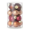 Box met kerstballen - rood - ø2.5 cm - set van 16