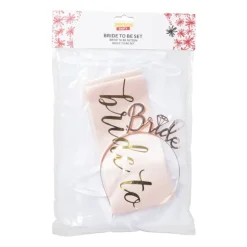 Bride to be set - wit/goud - set van 4
