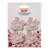 Brides babes buttons - roze - set van 4