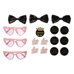 Brides babes buttons - roze - set van 4