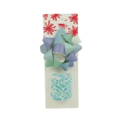 Cadeaulint en strik mix - groen/blauw - set van 2