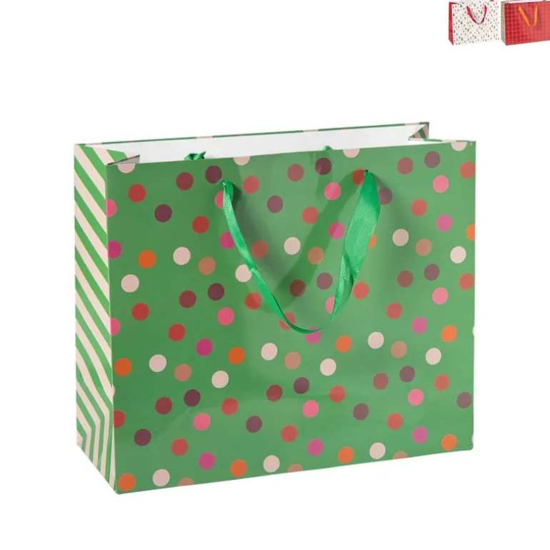 Cadeautas holly jolly maat L - diverse varianten