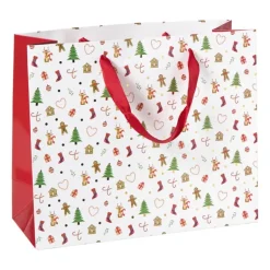 Cadeautas holly jolly maat L - diverse varianten