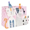 Cadeautasje cats & dogs - roze - 18x21 cm