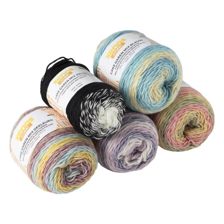 Cake garen mix - multikleur - 100 gram - 200 meter