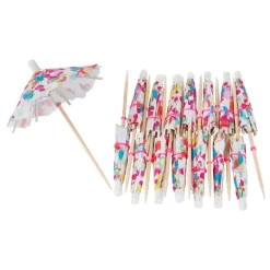 Cocktail parapluutjes confetti - set van 16