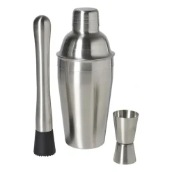 Cocktailshaker - zilverkleurig - 500 ml