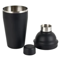 Cocktailshaker - zwart - 8,5x21 cm